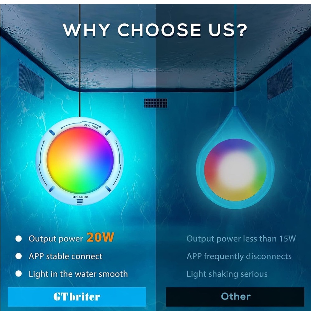 🌈 GT Briter LED Pool Light - Picture 2 of 8